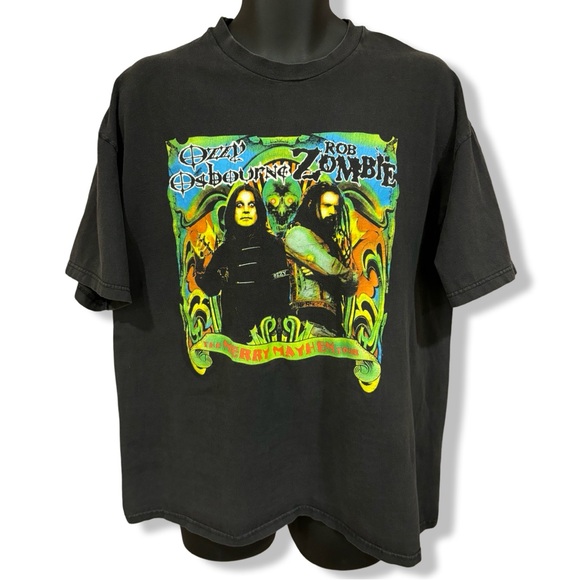 Vintage 2001 Ozzy Osborne x Rob Zombie Tour T-Shirt - Picture 1 of 3